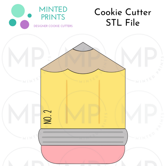 2024 Chubby Pencil Cookie Cutter STL DIGITAL FILE