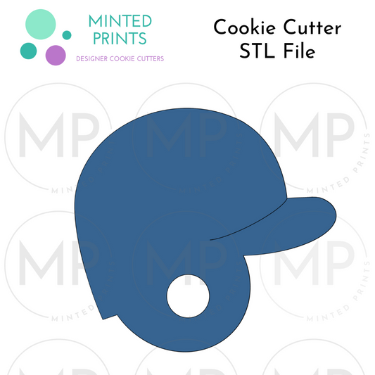 Baseball Helmet Cookie Cutter STL DIGITAL FILE
