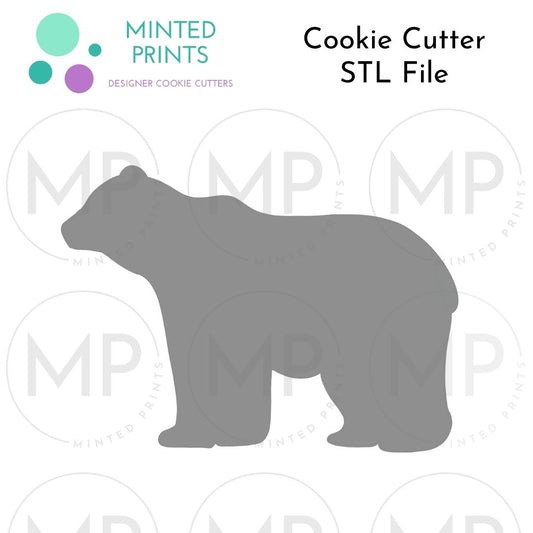 Bear Silhouette Cookie Cutter STL DIGITAL FILE