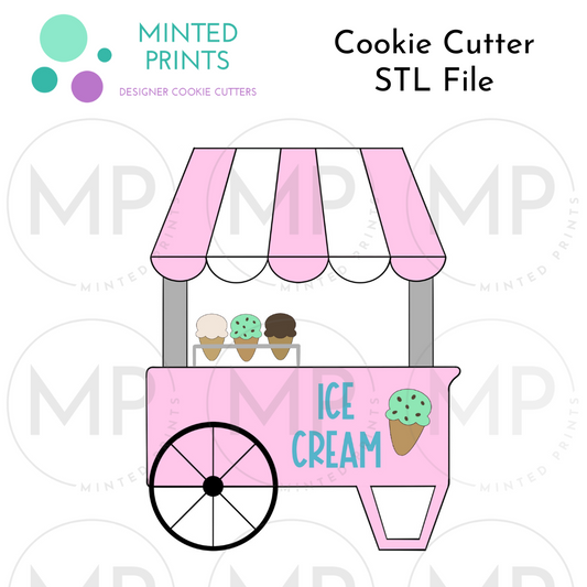 Concessions Cart Cookie Cutter STL DIGITAL FILE