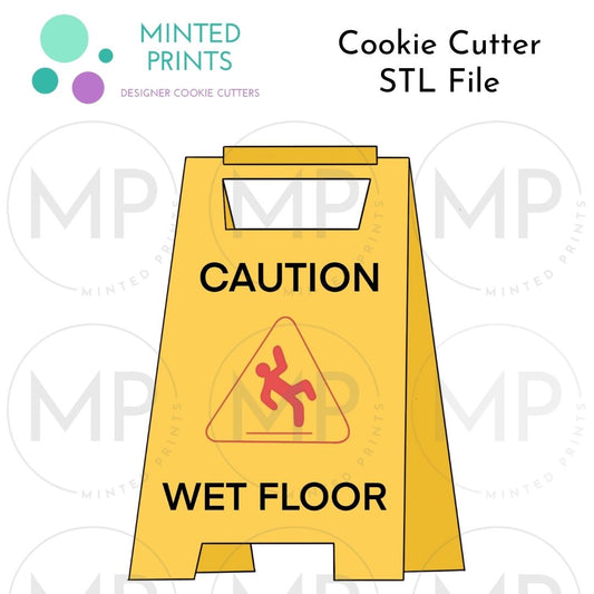 Floor Sign Cookie Cutter STL DIGITAL FILE