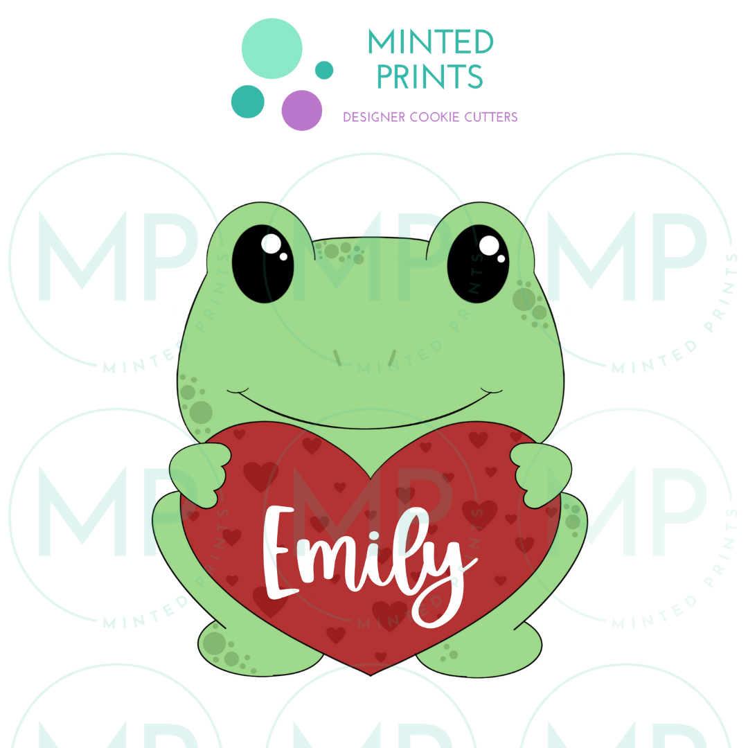 Frog with Heart Cookie Cutter and STL File – Minted Prints