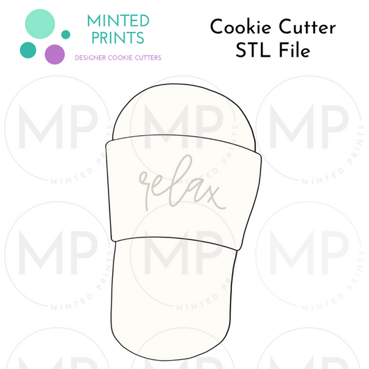 Single Slipper Cookie Cutter STL DIGITAL FILE