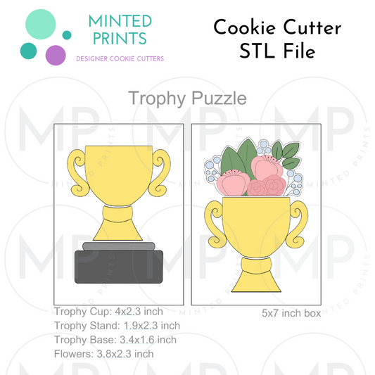 Trophy Puzzle Cookie Cutter STL DIGITAL FILES