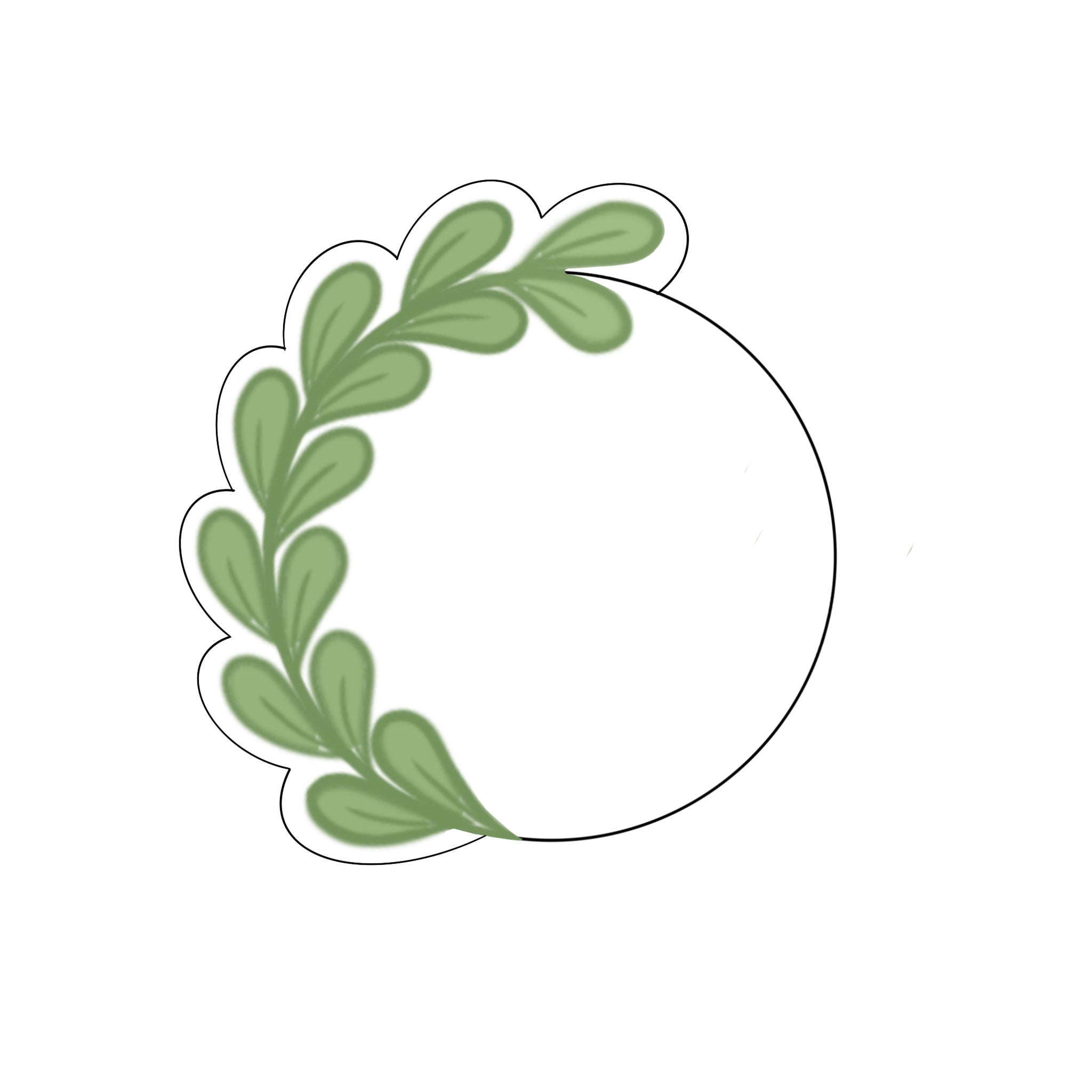 Greenery Circle Cookie Cutter Stl Digital File Minted Prints 7483