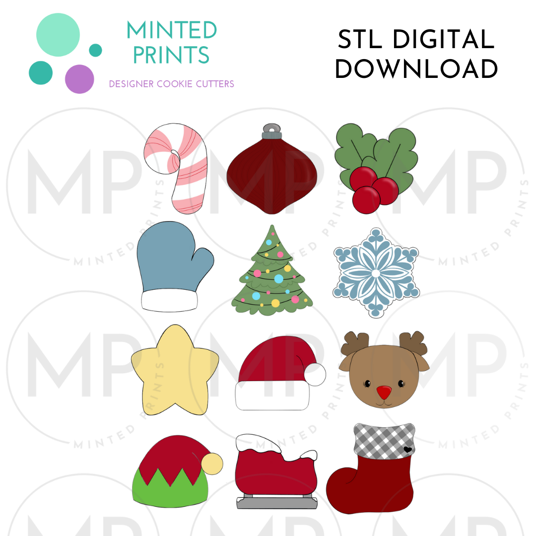 12 Days of Christmas Cookie Cutter STL DIGITAL DOWNLOAD