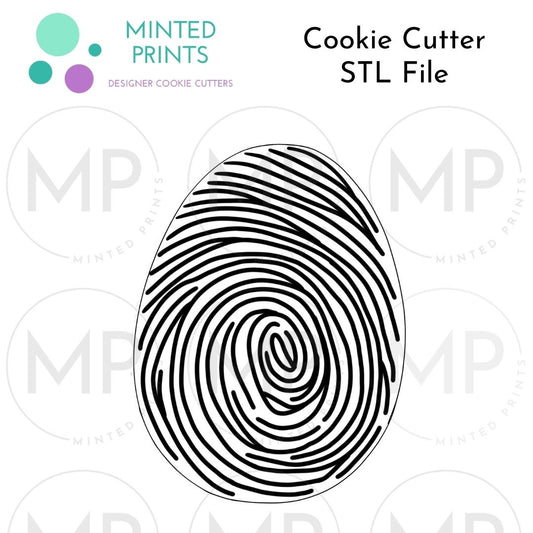 Fingerprint Cookie Cutter STL DIGITAL FILE