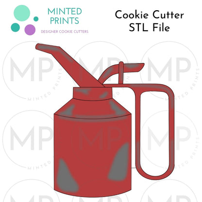 Oil Can Cookie Cutter STL DIGITAL FILE