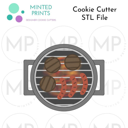 Grill Top Cookie Cutter STL DIGITAL FILE