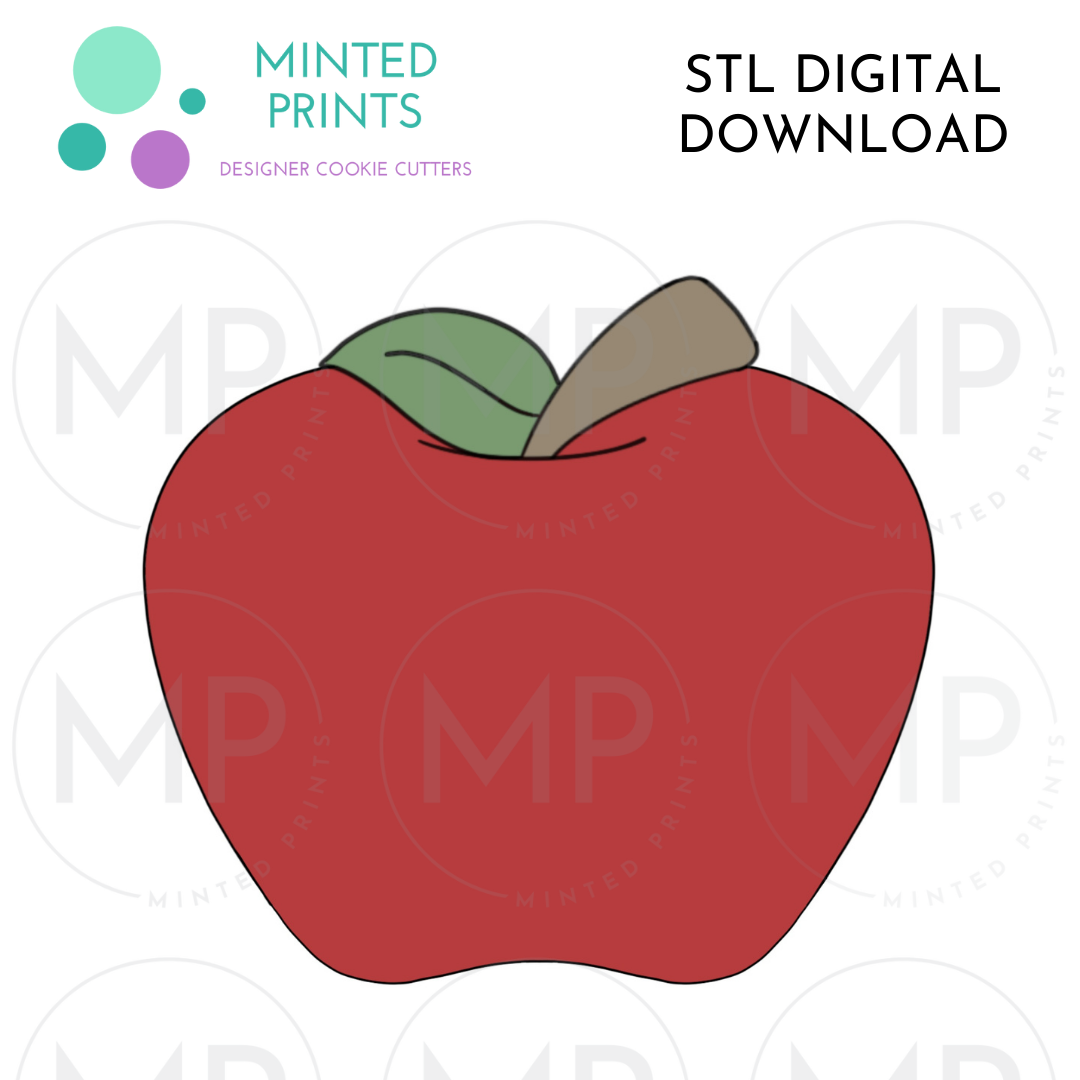 2024 Apple Cookie Cutter STL DIGITAL DOWNLOAD