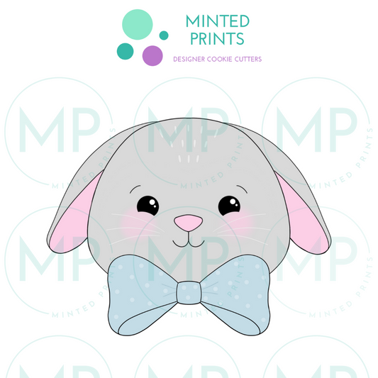 2024 Bow Tie Bunny Cookie Cutter STL DIGITAL FILE