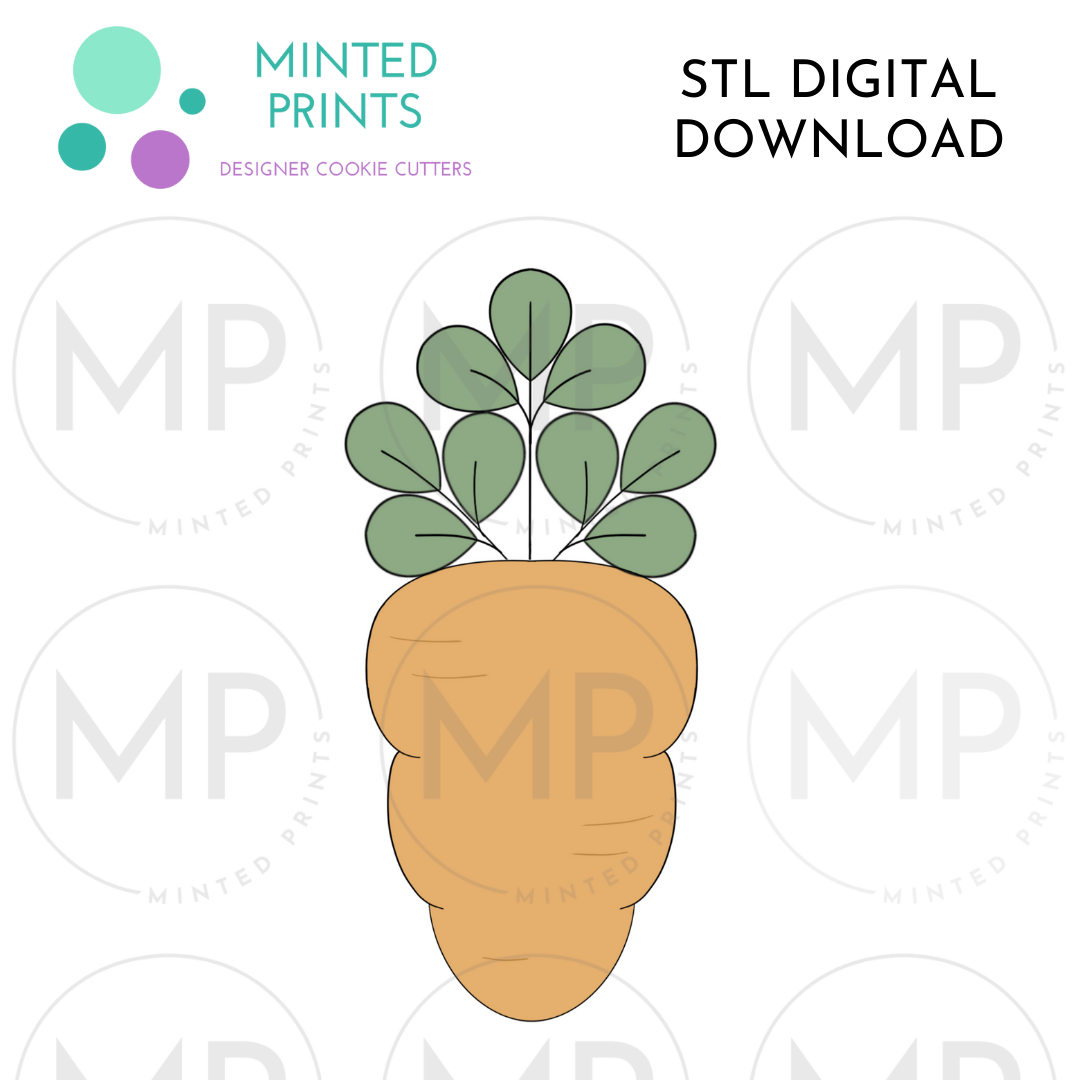 2024 Carrot Cookie Cutter STL DIGITAL DOWNLOAD