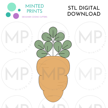 2024 Carrot Cookie Cutter STL DIGITAL DOWNLOAD