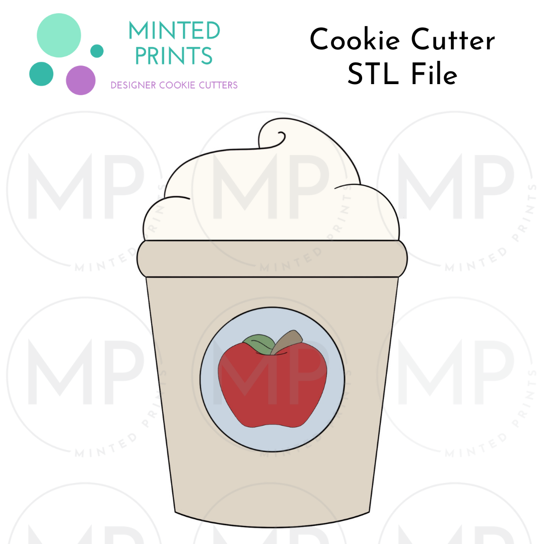 Thanks a Latte & Frappuccino with Beans Cookie Cutter STL DIGITAL FILES
