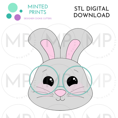 2024 Nerdy Bunny Cookie Cutter STL DIGITAL DOWNLOAD