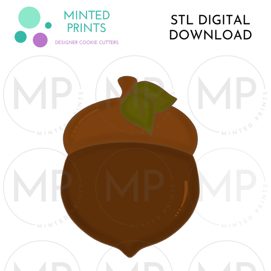 Acorn Cookie Cutter STL DIGITAL DOWNLOAD