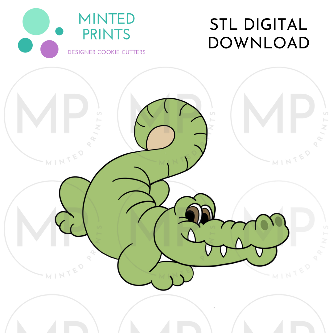 Alligator Cookie Cutter STL DIGITAL DOWNLOAD