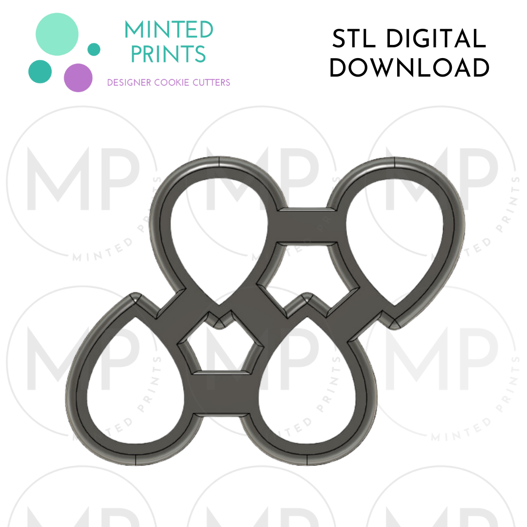 Almond Cookie Cutter STL DIGITAL DOWNLOAD