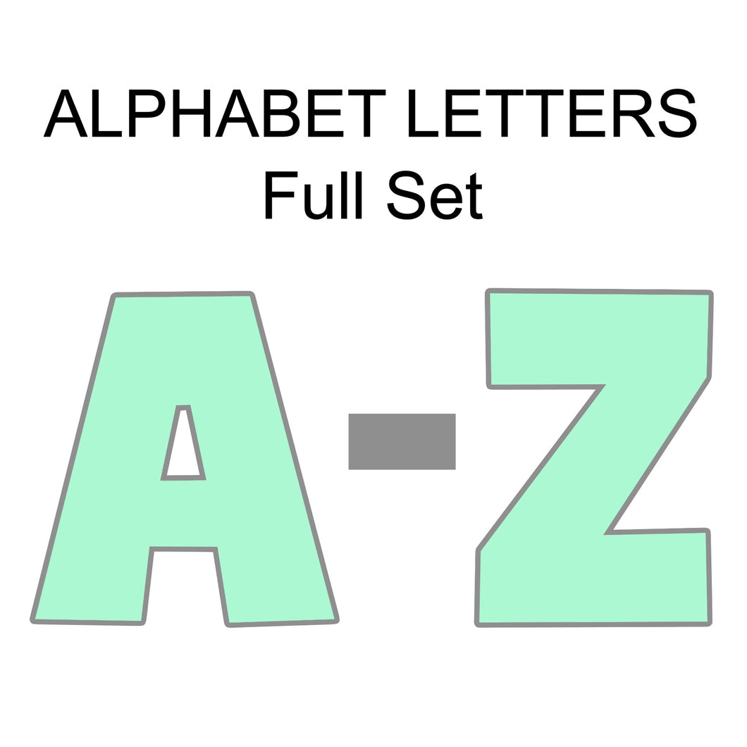 a - z Letters Cookie Stencil Set