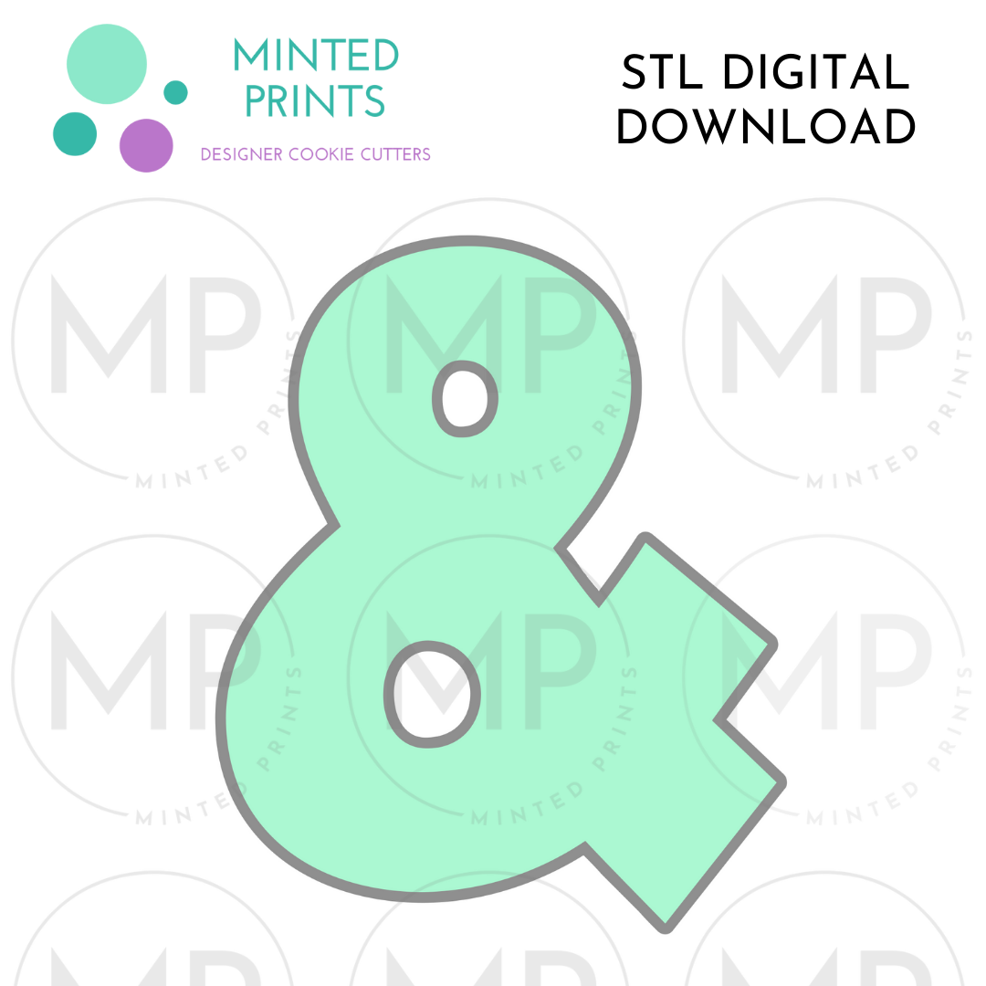 Ampersand Cookie Cutter STL DIGITAL DOWNLOAD