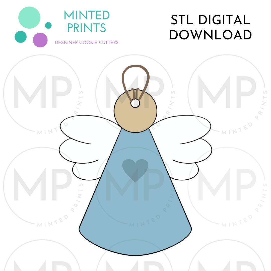 Angel Ornament Cookie Cutter STL DIGITAL DOWNLOAD