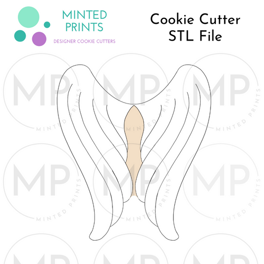 Angel Wings Cookie Cutter STL DIGITAL FILE