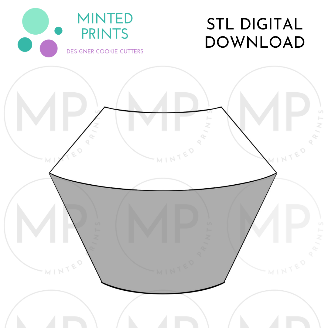 Angled Vase Cookie Cutter STL DIGITAL DOWNLOAD