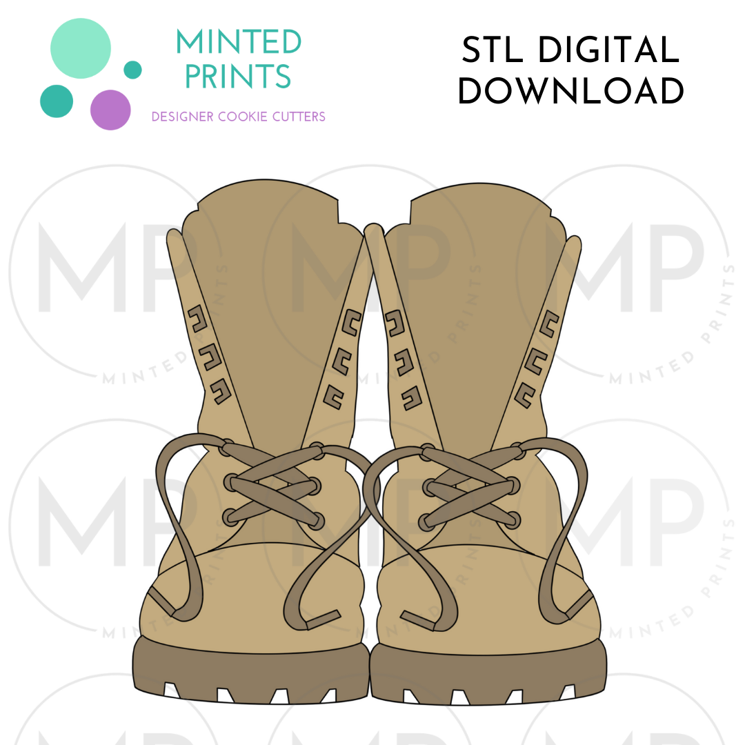 Army Set of 6 Cookie Cutter STL DIGITAL DOWNLOAD