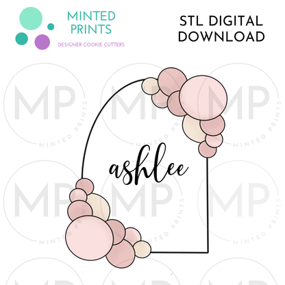 Ashlee Plaque Cookie Cutter STL DIGITAL DOWNLOAD