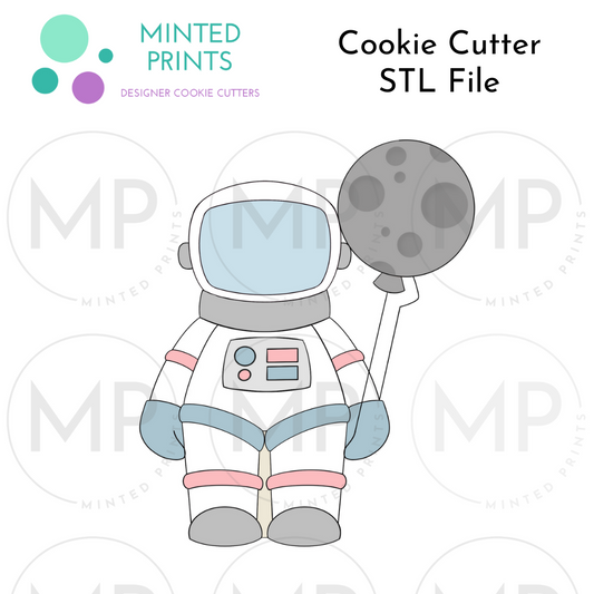 Astronaut with Balloon Cookie Cutter STL DIGITAL FILE