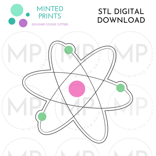 Atom Cookie Cutter STL DIGITAL DOWNLOAD