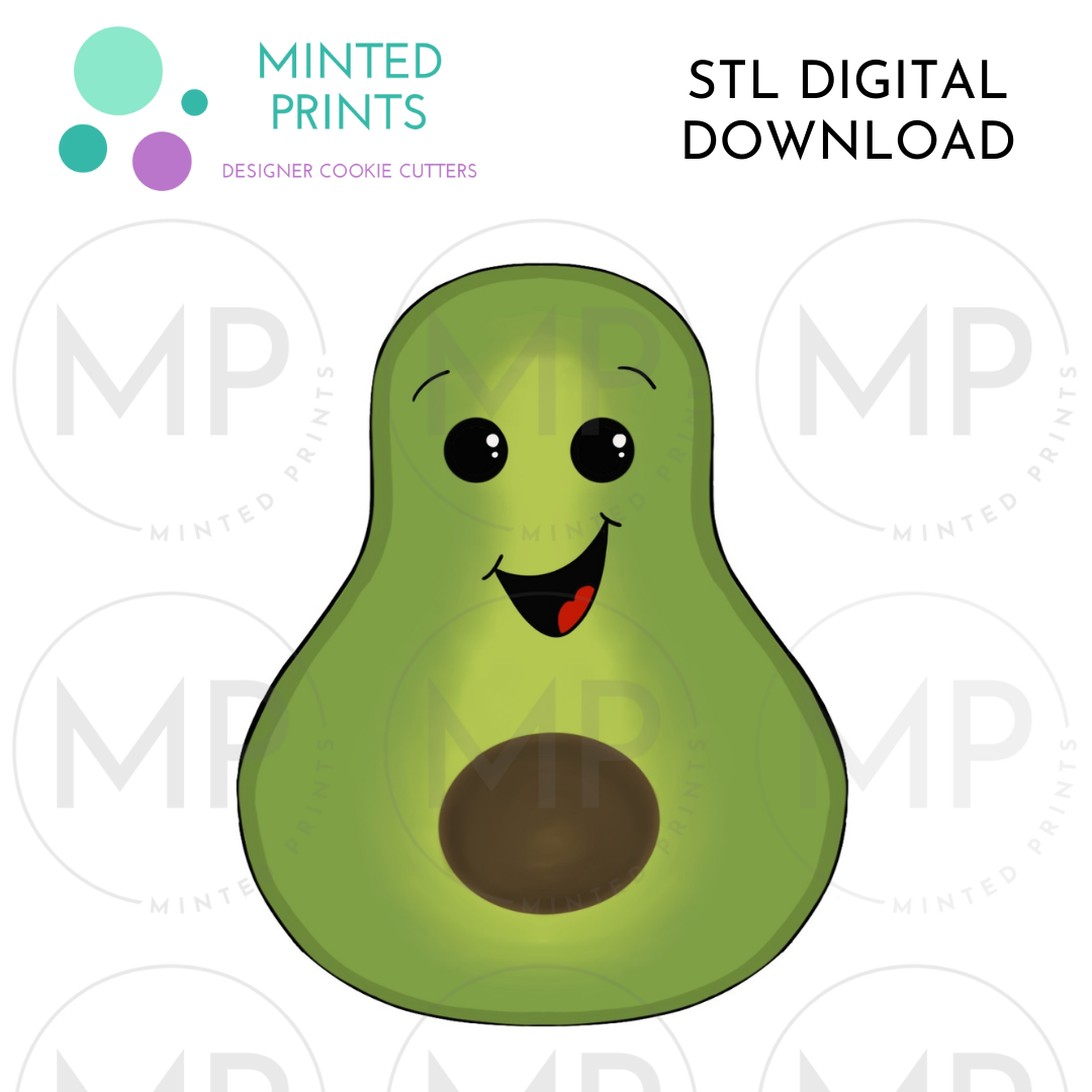 Avocado Cookie Cutter STL DIGITAL DOWNLOAD