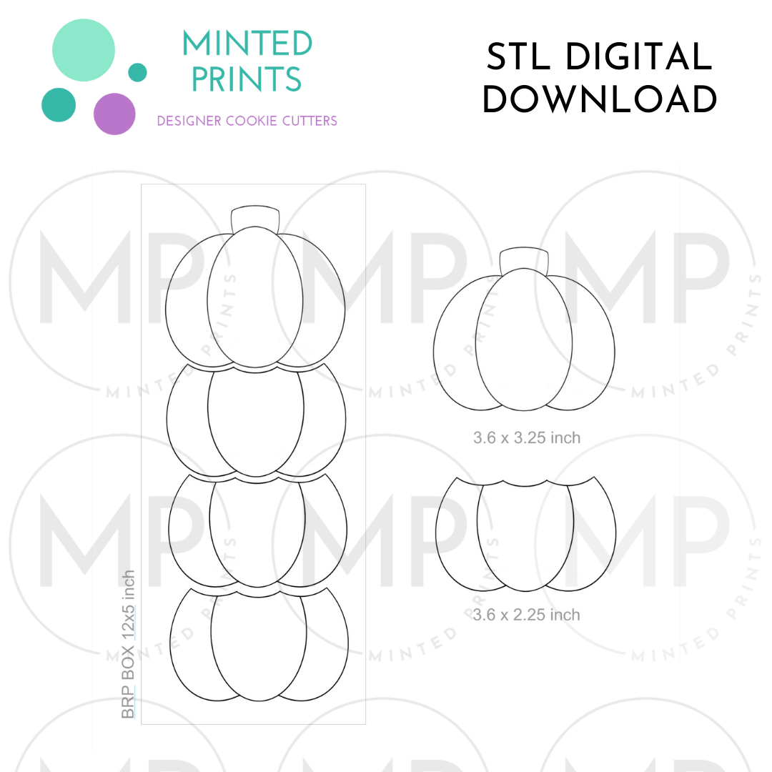 BYO Pumpkin Stack Puzzle Set of 2 Cookie Cutter STL DIGITAL DOWNLOAD