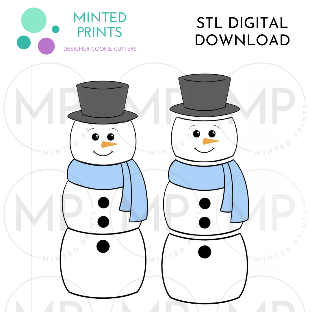 BYO Snowman Cookie Cutter STL DIGITAL DOWNLOAD