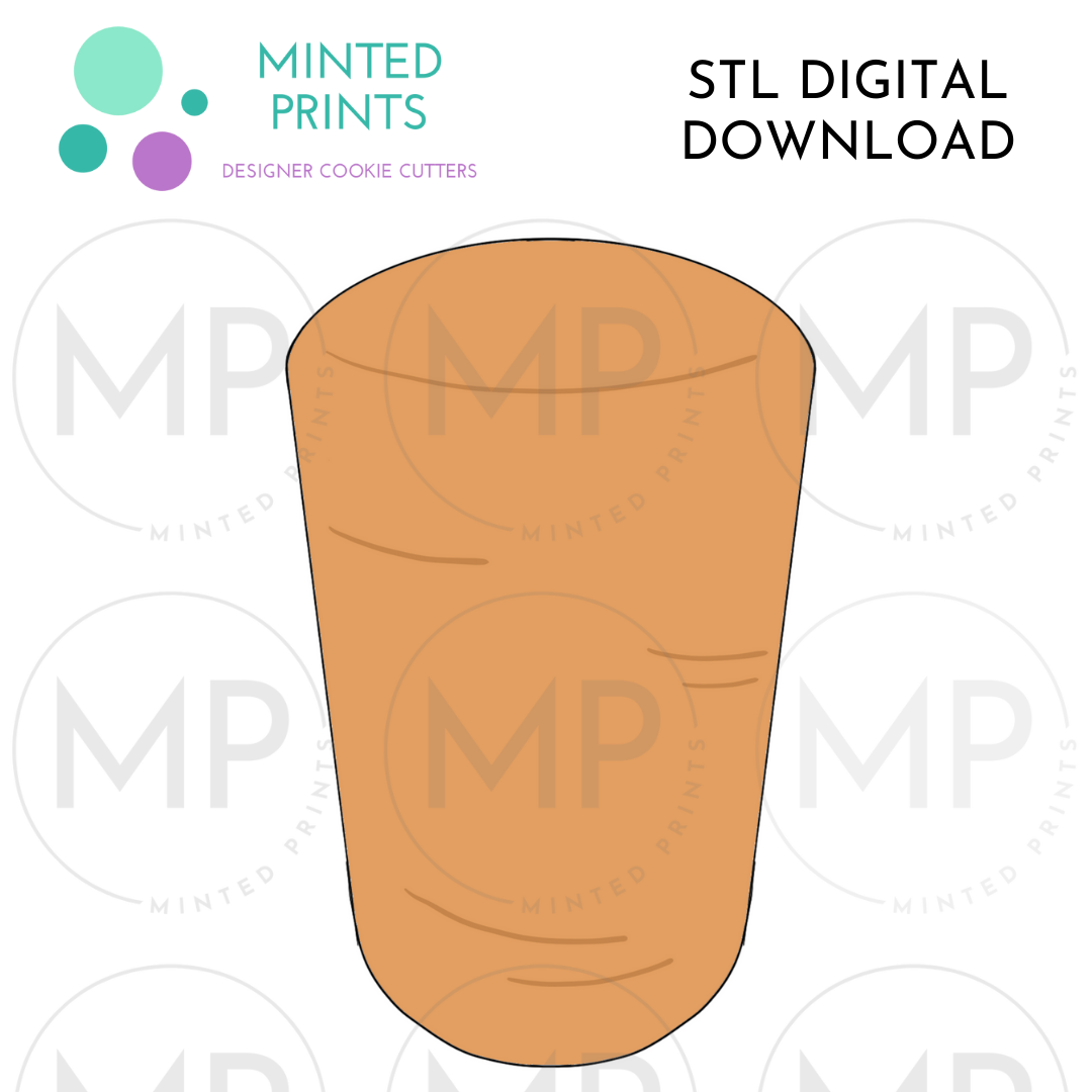 Baby Carrot Cookie Cutter STL DIGITAL DOWNLOAD