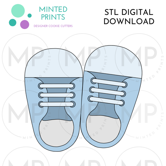 Baby Shoes Cookie Cutter STL DIGITAL DOWNLOAD