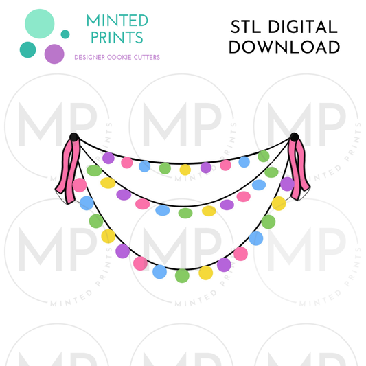 Ball Garland Cookie Cutter STL DIGITAL DOWNLOAD