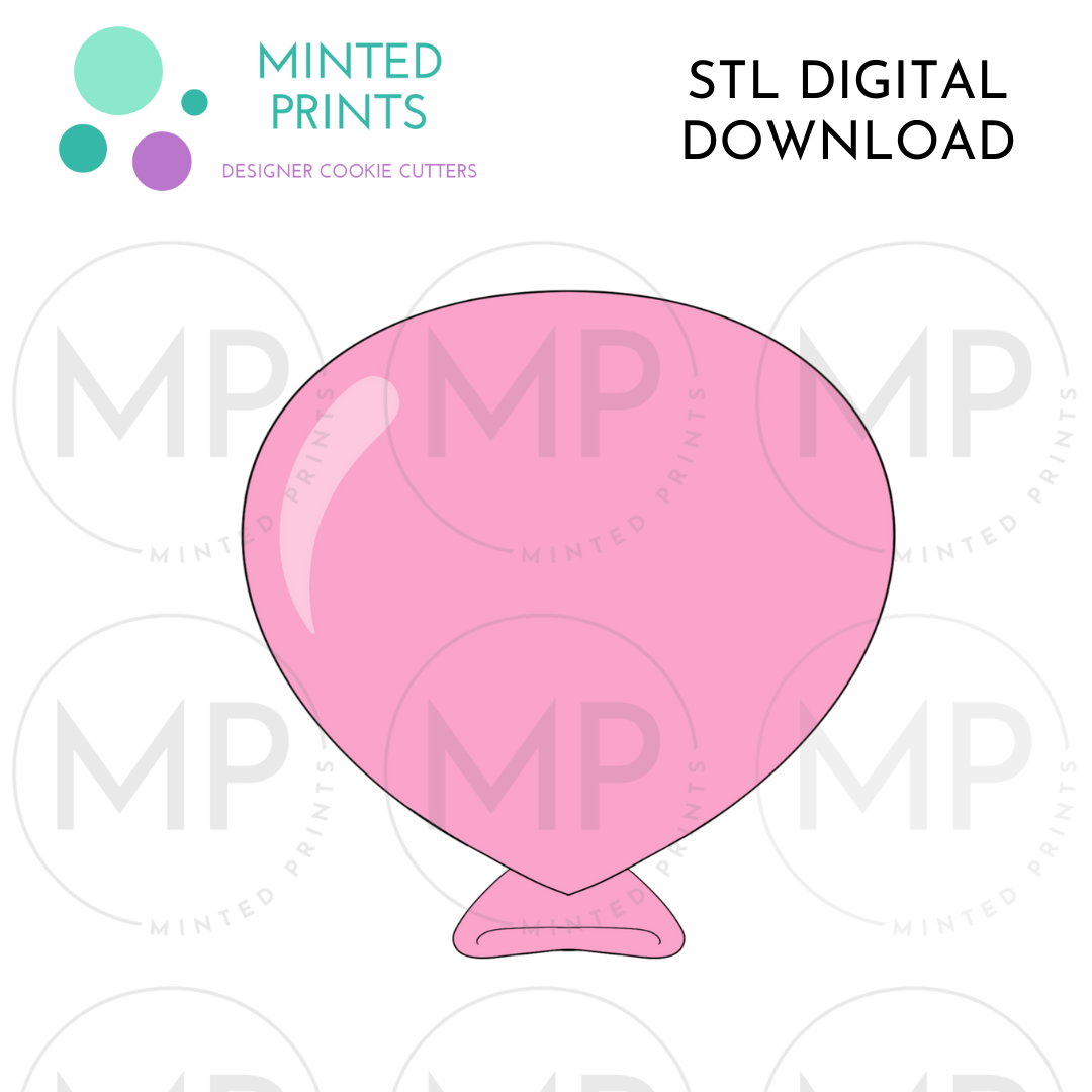 Balloon Cookie Cutter STL DIGITAL DOWNLOAD