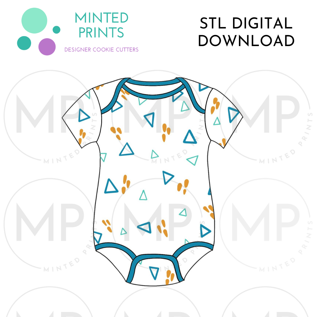 Baby Onesie Cookie Cutter STL DIGITAL DOWNLOAD