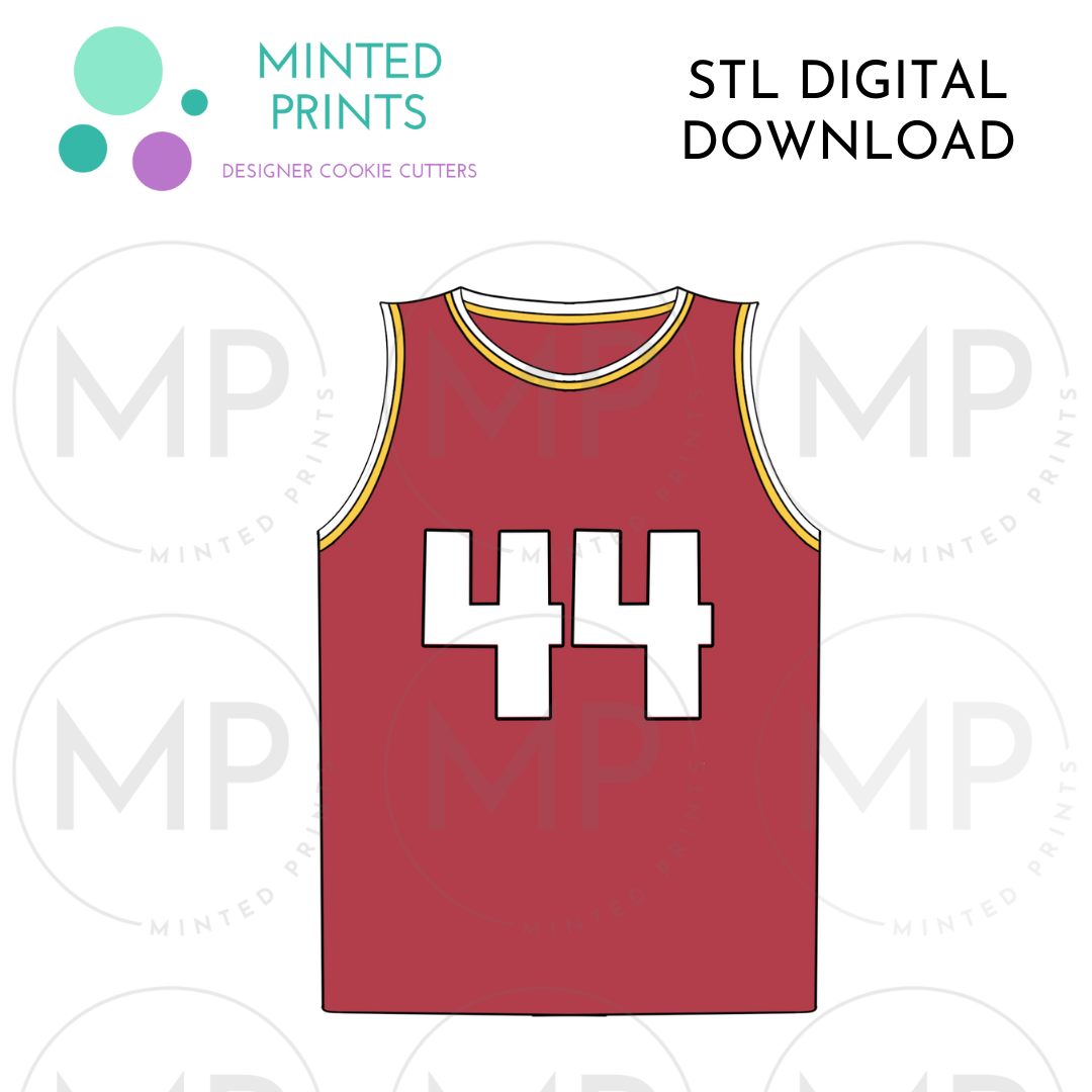 Basketball Jersey Cookie Cutter STL DIGITAL DOWNLOAD