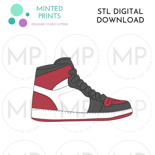 Basketball Shoe Cookie Cutter STL DIGITAL DOWNLOAD