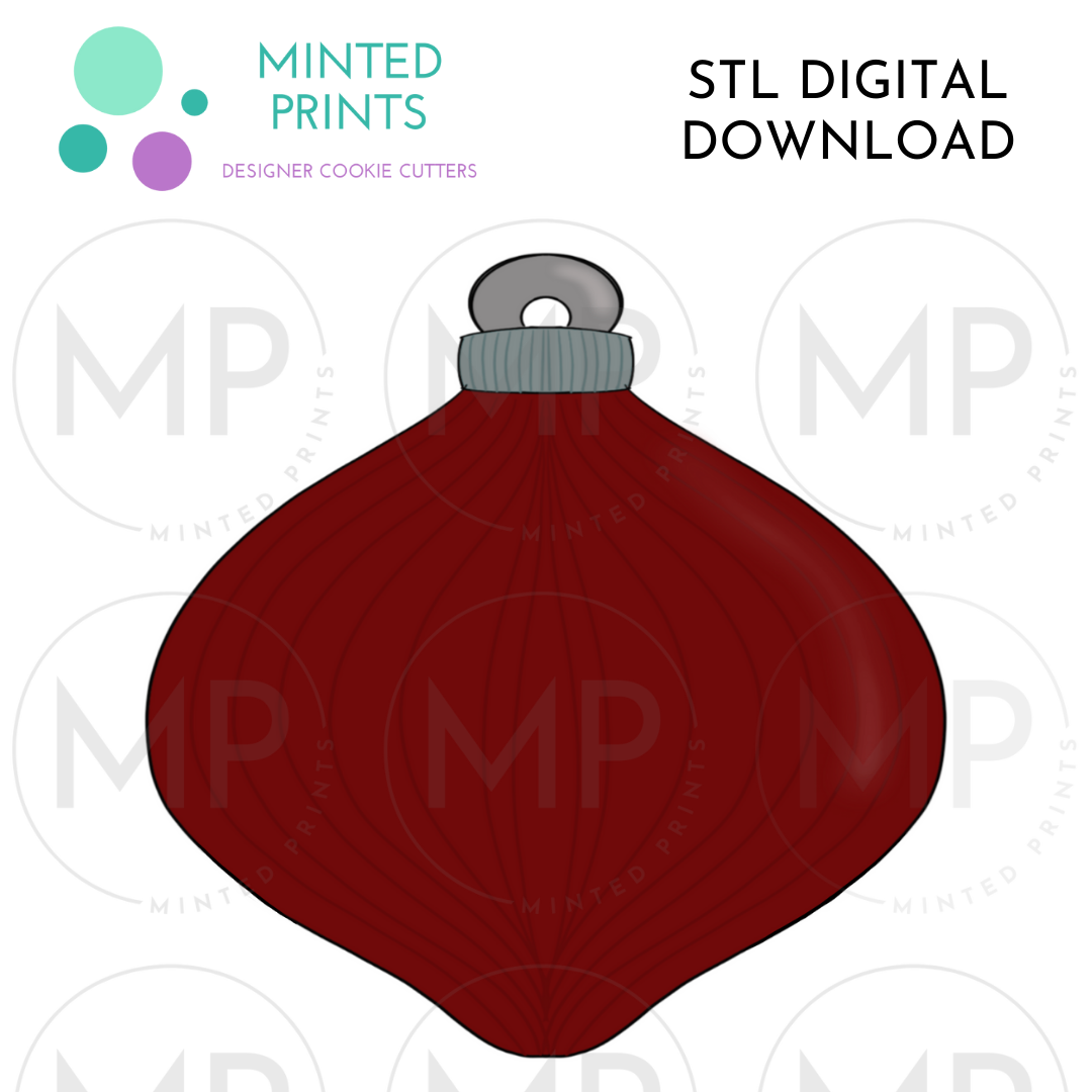 Bauble Ornament Cookie Cutter STL DIGITAL DOWNLOAD