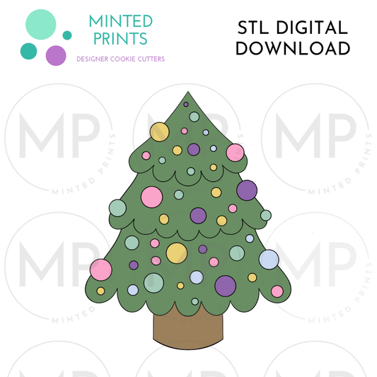 Bauble Tree Cookie Cutter STL DIGITAL DOWNLOAD