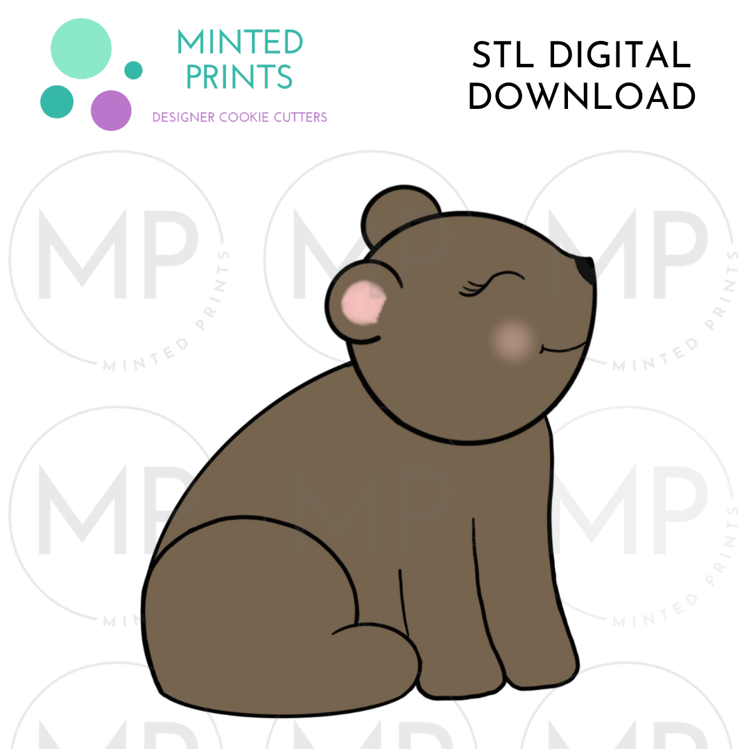 Bear Sideview Cookie Cutter STL DIGITAL DOWNLOAD