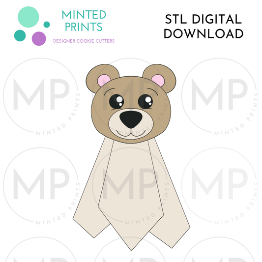 Bear Blanket Cookie Cutter STL DIGITAL DOWNLOAD