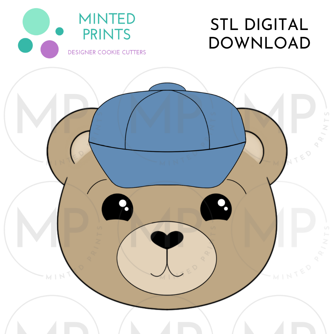 Bear in Hat Cookie Cutter STL DIGITAL DOWNLOAD