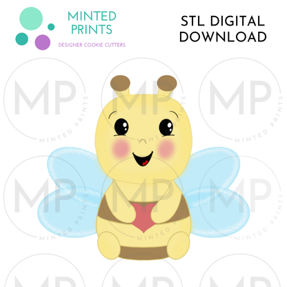 Bee Cookie Cutter STL DIGITAL DOWNLOAD