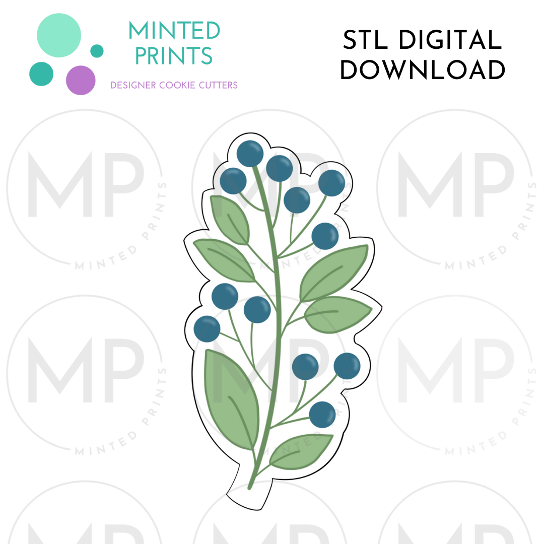 Berry Stem Cookie Cutter STL DIGITAL DOWNLOAD