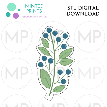 Berry Stem Cookie Cutter STL DIGITAL DOWNLOAD