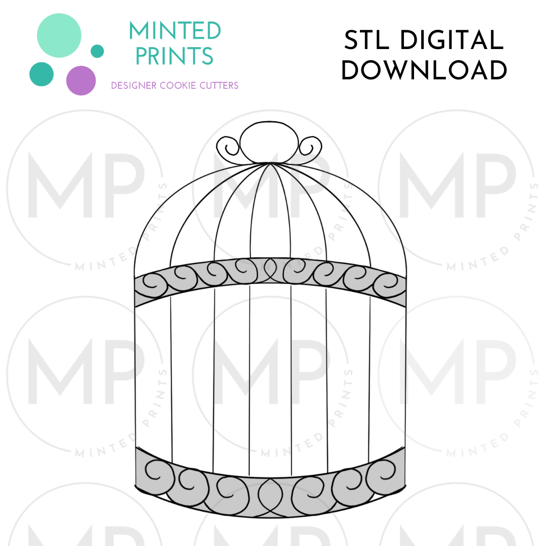 Bird Cage Cookie Cutter STL DIGITAL DOWNLOAD